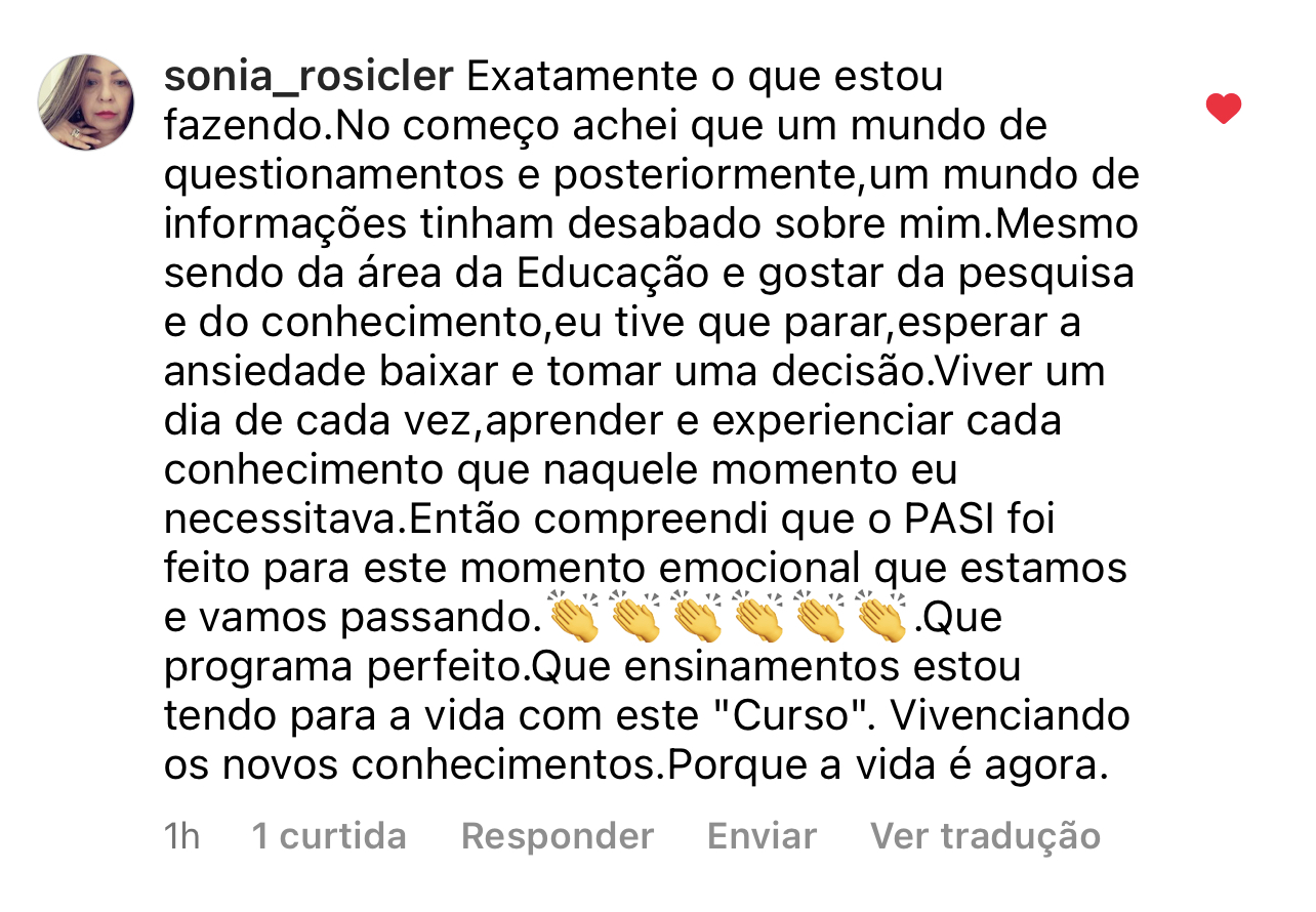 Depoimento real de Sônia sobre o Protocolo PASI